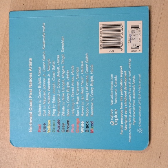 northwest coast native art 3 pc baby toddler board book bundle alphabet colours - Picture 3 of 10